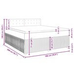 vidaXL Sommier à lattes de lit avec matelas Noir 180x200 cm Tissu
