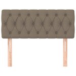 vidaXL Tête de lit Taupe 100x7x78/88 cm Tissu
