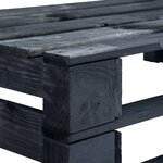 vidaXL Banc d'angle palette de jardin bois noir