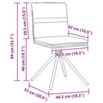 vidaXL Chaises à manger lot de 4 vert armée similicuir daim