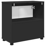 vidaXL Armoire de lavabo de salle de bain Noir 60 x 30 x 60 cm