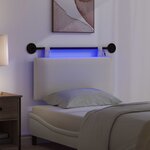 vidaXL Tête de lit suspendue Crème Tissu en velours côtelé