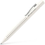 Stylo à bille rétractable grip 2010  blanc faber-castell