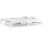 vidaXL Lit coulissant Blanc 2x(90x190) cm Bois de pin massif