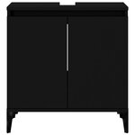 vidaXL Meuble d'évier noir 58x33x60 cm bois d'ingénierie