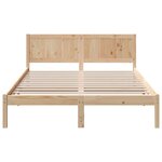 vidaXL Cadre de lit Marron 140 x 200 cm Bois de pin massif