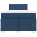 vidaXL Sommier à lattes de lit avec matelas bleu 120x190 cm tissu