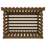 vidaXL Support bois de chauffage Marron miel 108x73x79 cm Bois pin