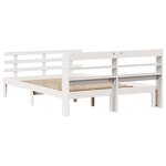 vidaXL Cadre de lit avec tête de lit sans matelas blanc 140x190 cm