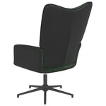 vidaXL Chaise de relaxation Vert foncé Velours et PVC