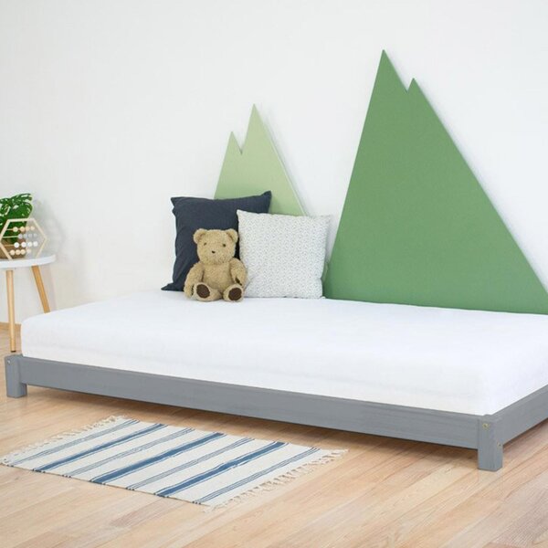 Lit simple TEENY 90 x 200 gris