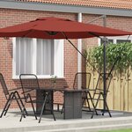 vidaXL Parasol de Terrasse Terracotta Polyester Grand