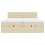 VidaXL Cadre de lit ottoman avec matelas crème 160x200 cm tissu