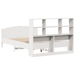 vidaXL Lit bibliothèque sans matelas blanc 120x200 cm bois pin massif