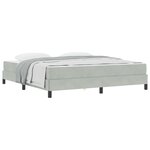 vidaXL Lit à ressorts avec matelas Gris clair 180 x 220 cm tissu