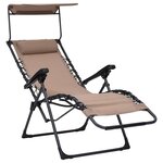 vidaXL Chaise pliable de terrasse Textilène Taupe