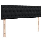 VidaXL Cadre de lit ottoman avec matelas noir 140x200 cm velours