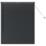 vidaXL Store de Fenêtre avec des rideaux Autre Noir 100 x 130 cm Aluminium