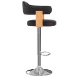 vidaXL Tabourets de bar lot de 2 noir bois courbé et similicuir