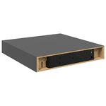 vidaXL Étagère murale flottante 4 Pièces Gris brillant 23x23 5x3 8 cm MDF