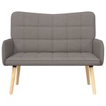 vidaXL Sofa 2 places Taupe 115 x 61 x 87 cm Tissu