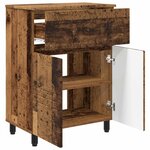vidaXL Unité de vanité de salle de bain Bois ancien 60 x 35 x 80 cm