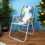 Chaise de jardin pliante an acier et tissu rio