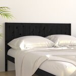 vidaXL Tête de lit Noir 125 5x4x100 cm Bois massif de pin