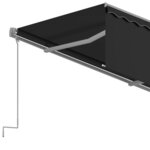 vidaXL Auvent automatique rétractable avec store 4 5x3 m Anthracite
