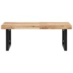 vidaXL Étagère de vasque murale acier et bois massif d'acacia