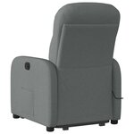 vidaXL Fauteuil de massage inclinable Gris foncé Tissu