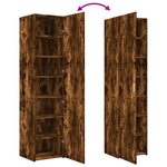 vidaXL Buffet haut chêne fumé 45x42 5x185 cm bois d'ingénierie