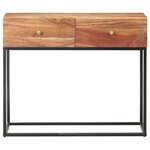vidaXL Table console 90x35x75 cm Bois d'acacia brut