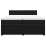 vidaXL Sommier à lattes de lit et matelas Noir 200x200 cm Velours