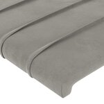 vidaXL Tête de lit à LED Gris clair 83x16x118/128 cm Velours