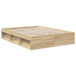 vidaXL Cadre de lit Chêne Sonoma 150 x 200 cm Pin massif
