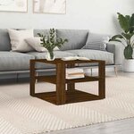 vidaXL Table basse chêne marron 58x58x40 cm bois d'ingénierie