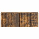 vidaXL Meuble TV mural 78 5 x 31 x 30 cm Chêne fumé Bois d'ingénierie