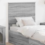 vidaXL Tête de lit Gris Sonoma 75 cm Bois d'ingénierie
