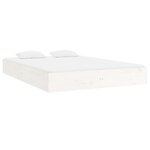 vidaXL Cadre de lit sans matelas blanc bois massif 140x200 cm