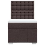 vidaXL Sommier à lattes de lit avec matelas Marron foncé 90x190 cm