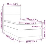 vidaXL Sommier à lattes de lit et matelas Vert foncé 80x200 cm Velours