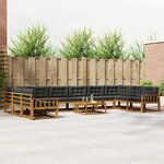 vidaXL Ensemble de canapés d'extérieur 11 Pièces Naturel et Anthracite