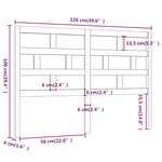 Vidaxl tête de lit gris 126x4x100 cm bois massif de pin
