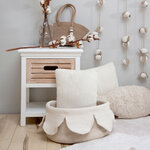 Panier de rangement pétales ivoire et beige 20 x Ø 33 cm
