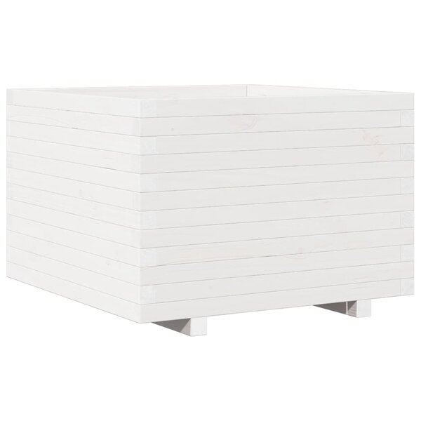 vidaXL Jardinière blanc 70x70x49 5 cm bois de pin massif