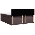 vidaXL Sommier à lattes de lit avec matelas Marron foncé 180x200 cm