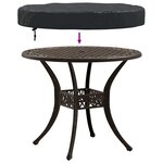 vidaXL Housse de Table Extérieure Noir 72 x 72 x 10 cm Tissu 210D