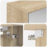 vidaXL Armoire Miroir de Salle de Bain Chêne Sonoma 50 x 14 5 x 70 cm