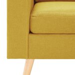 vidaXL Ensemble de canapés 2 Pièces Tissu Jaune